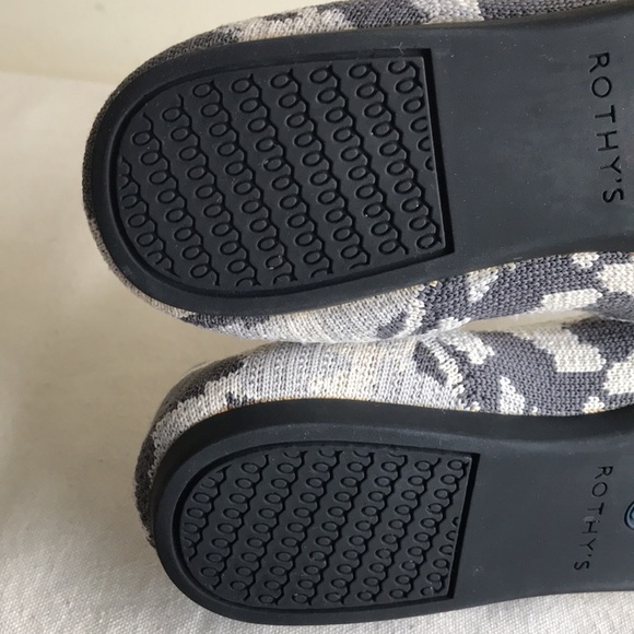 Rothy’s Size 7.5 The Point retired print Ash grey camo pointed toe flat shoe - Picture 11 of 13